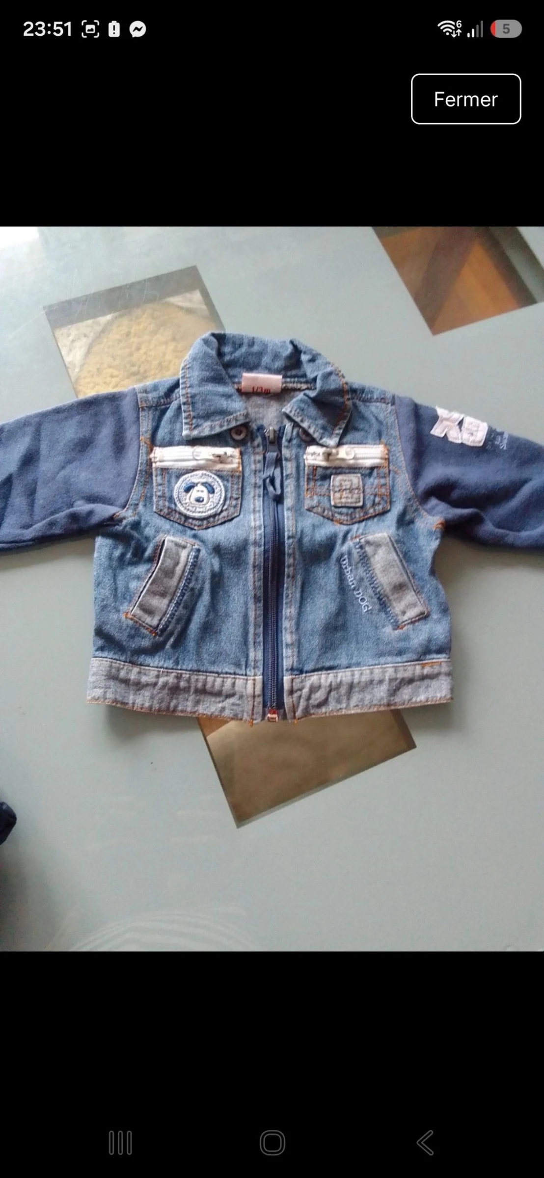 Veste en jean bebe 